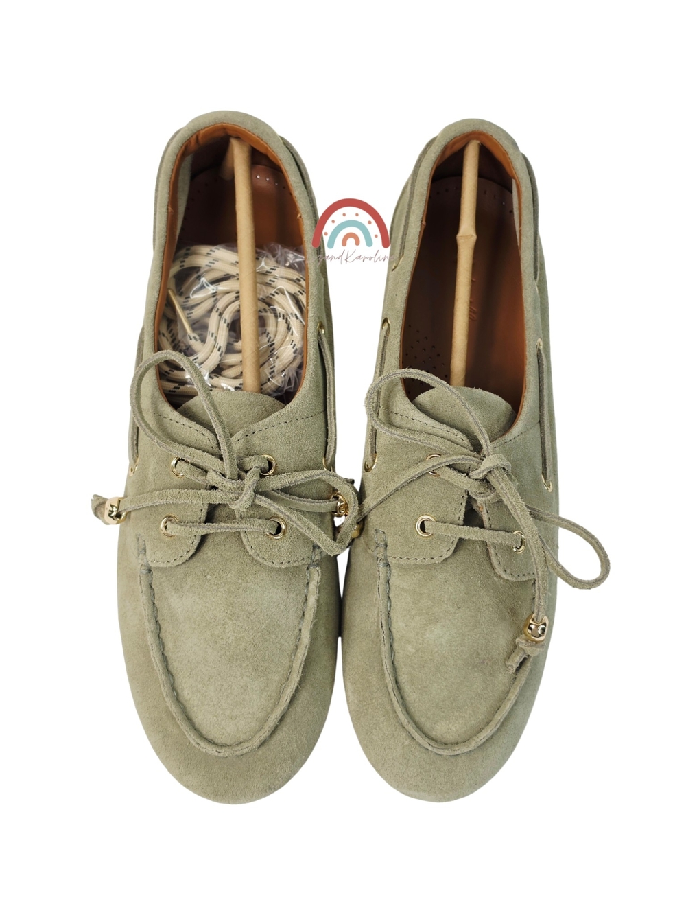 New! Madewell The Jamie Boat Shoe in Leather Suede Pale Fatigue 9 - Picture 8 of 15